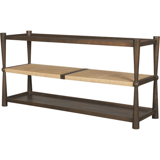 Bondi Console Table by Mercana in dark brown. Made from solid wood in a unique style.