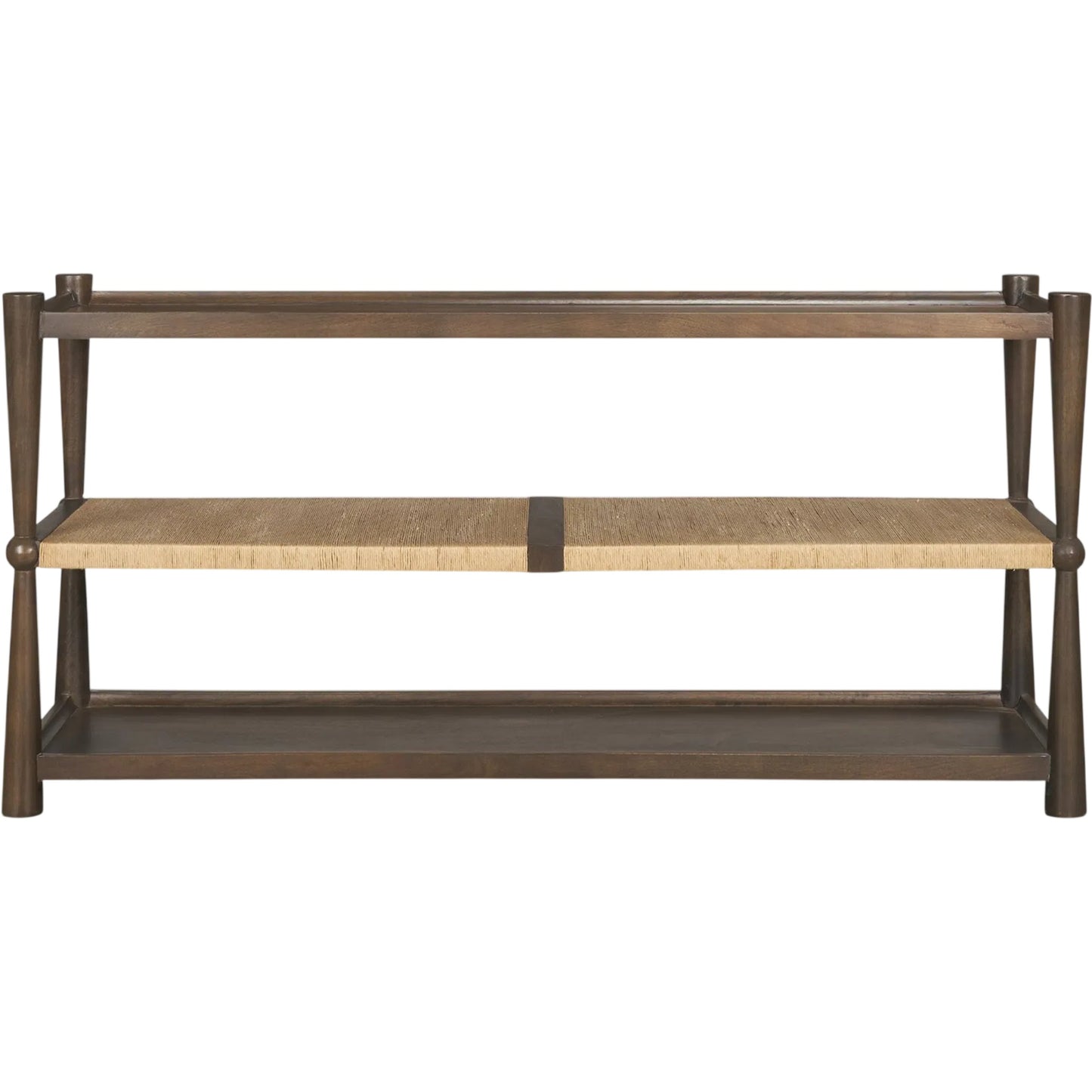 001 SI-2527747 | Additional Silo | Bondi Console Table by Mercana in dark brown. Made from solid wood in a unique style.