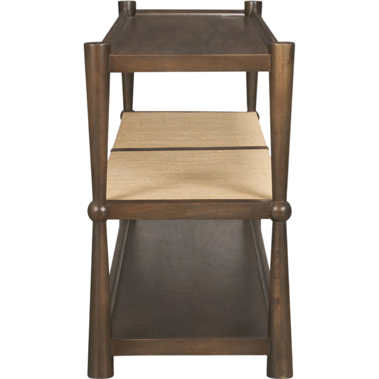 002 SI-2527747 | Additional Silo | Bondi Console Table by Mercana in dark brown. Made from solid wood in a unique style.