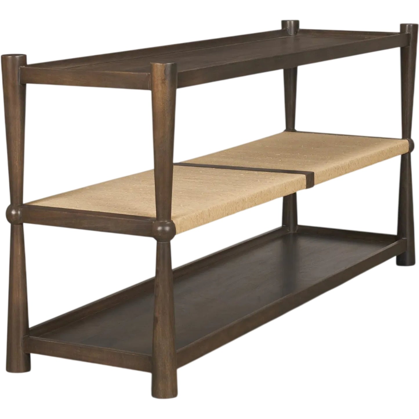 003 SI-2527747 | Additional Silo | Bondi Console Table by Mercana in dark brown. Made from solid wood in a unique style.