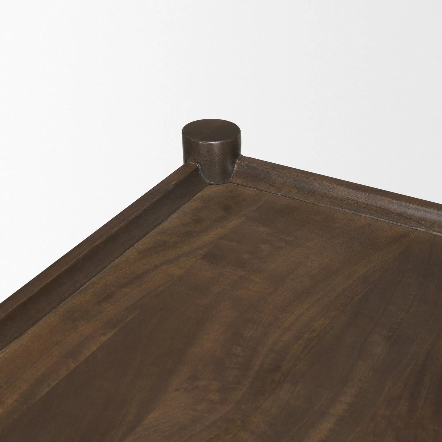 004 SI-2527747 | Closeup | Bondi Console Table by Mercana in dark brown. Made from solid wood in a unique style.