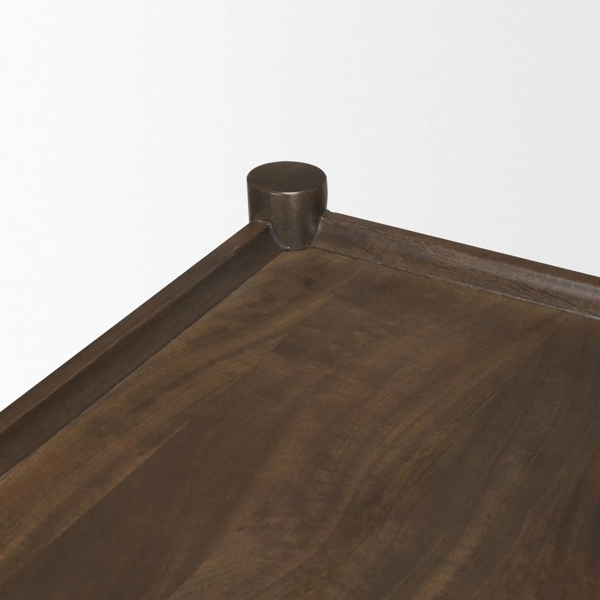 Bondi Console Table by Mercana in dark brown. Made from solid wood in a unique style.