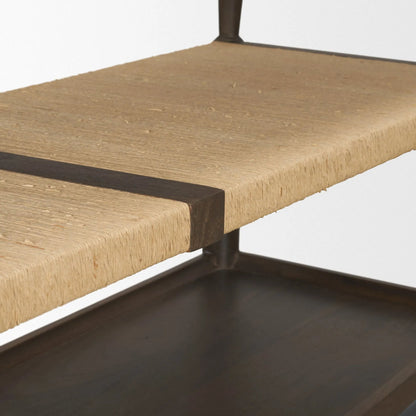 Bondi Console Table by Mercana in dark brown. Made from solid wood in a unique style.