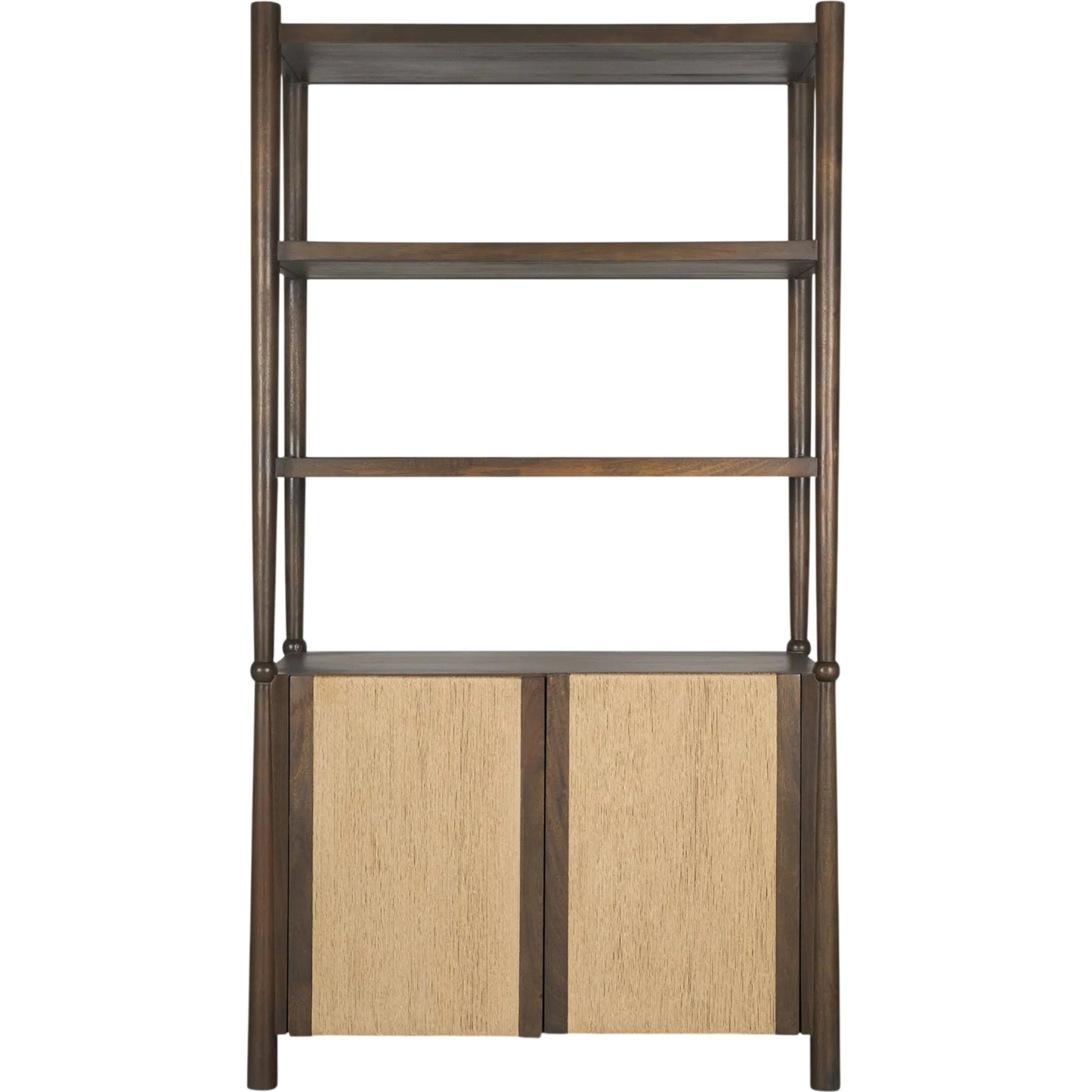 002 SI-2527748 | Additional Silo | Bondi Open Shelving Unit by Mercana in dark brown. Made from solid wood in a unique style.