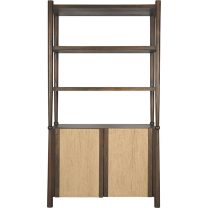 Bondi Open Shelving Unit by Mercana in dark brown. Made from solid wood in a unique style.