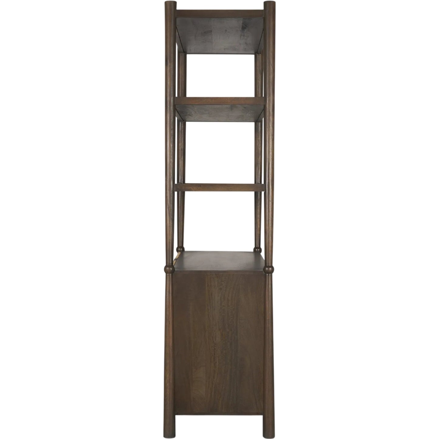 003 SI-2527748 | Additional Silo | Bondi Open Shelving Unit by Mercana in dark brown. Made from solid wood in a unique style.