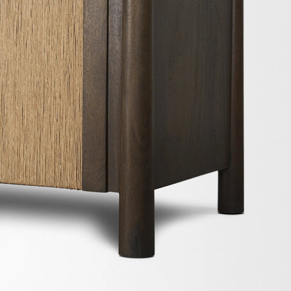 Bondi Open Shelving Unit by Mercana in dark brown. Made from solid wood in a unique style.