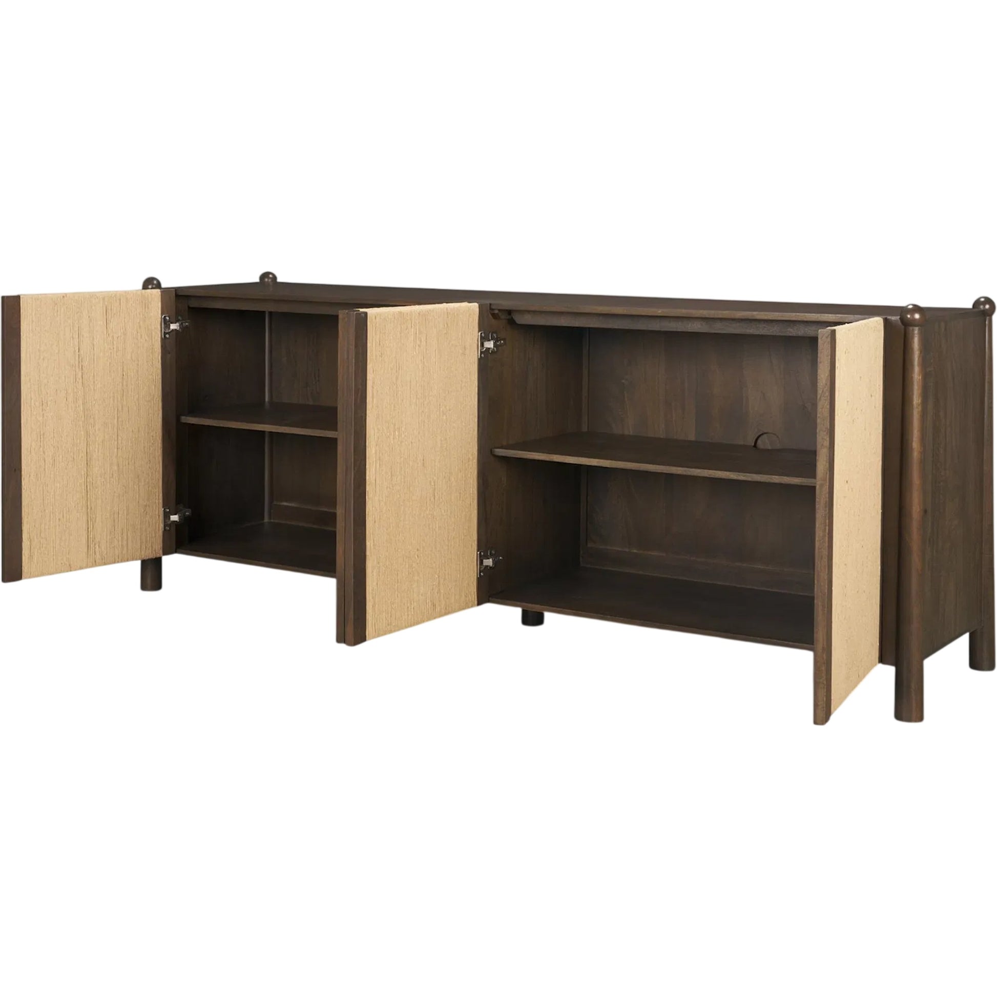 Bondi Sideboard by Mercana in dark brown. Made from solid wood in a unique style.