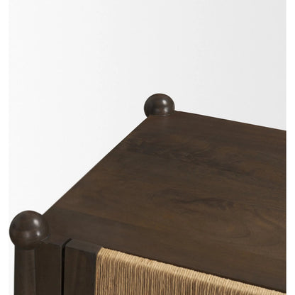 Bondi Sideboard by Mercana in dark brown. Made from solid wood in a unique style.