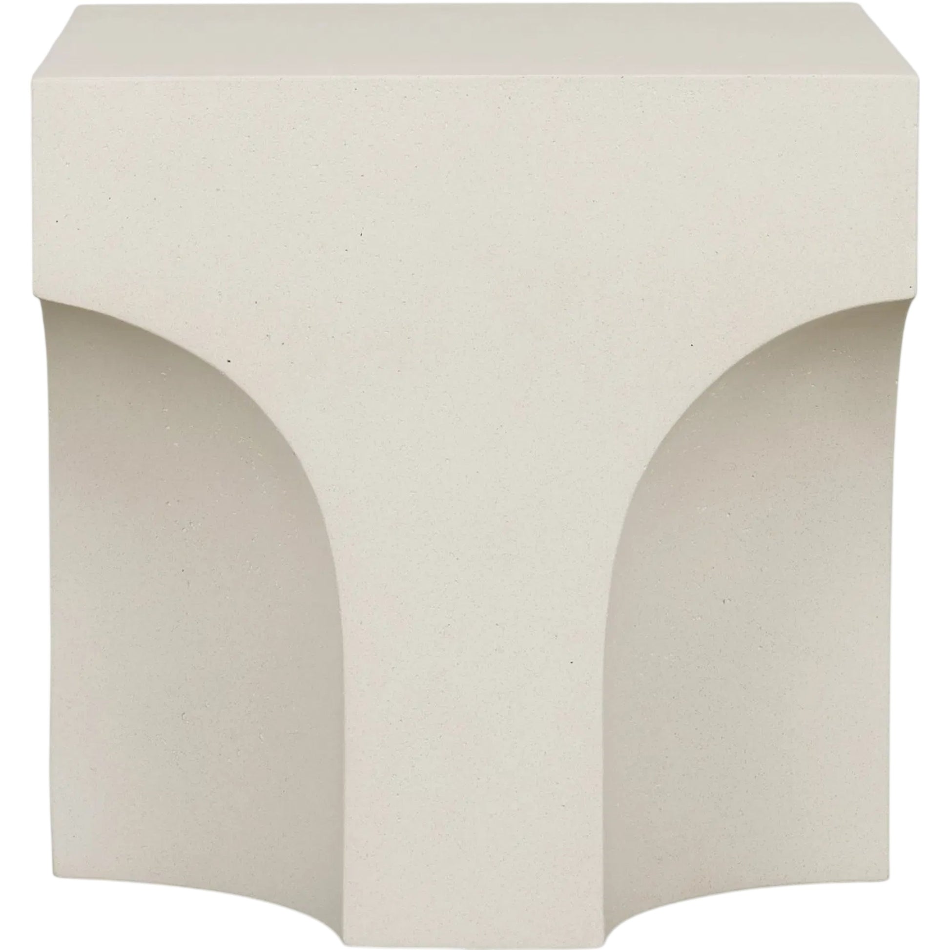 Bunda Accent Table by Mercana in ivory. Made from stone in a unique style.