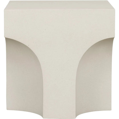 Bunda Accent Table by Mercana in ivory. Made from stone in a unique style.