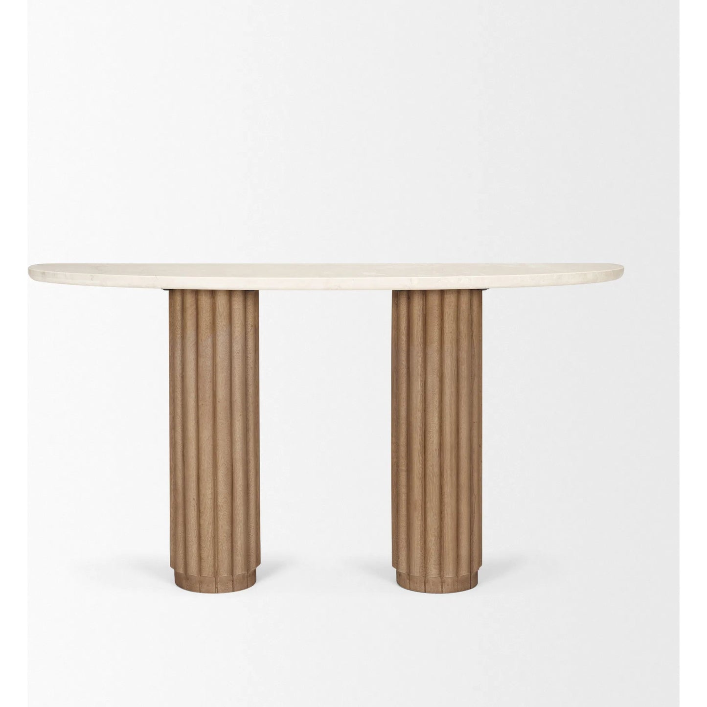 002 SI-2540760 | Additional Silo | Marbrello Console Table by Mercana in beige. Made from solid wood in a unique style.