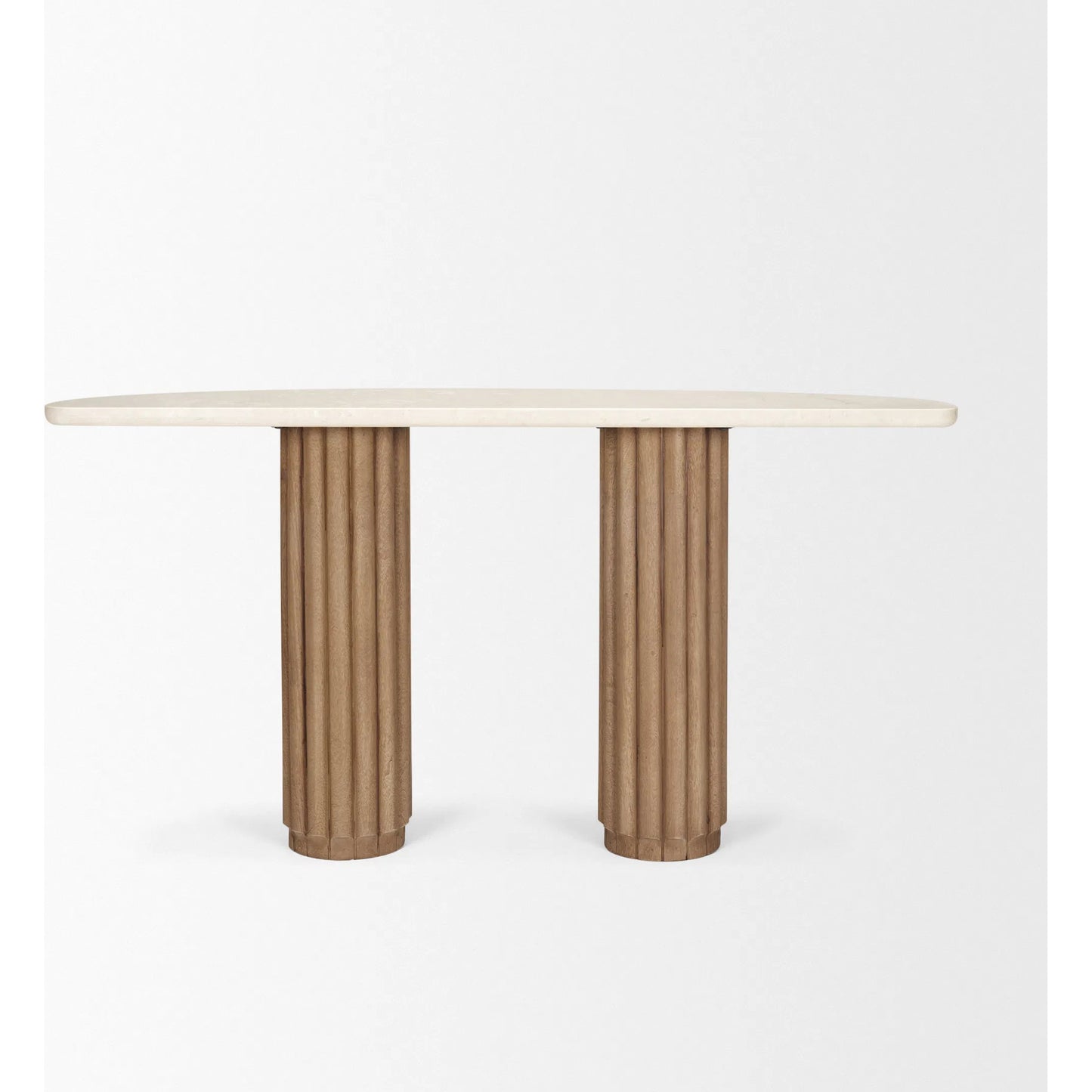 004 SI-2540760 | Additional Silo | Marbrello Console Table by Mercana in beige. Made from solid wood in a unique style.