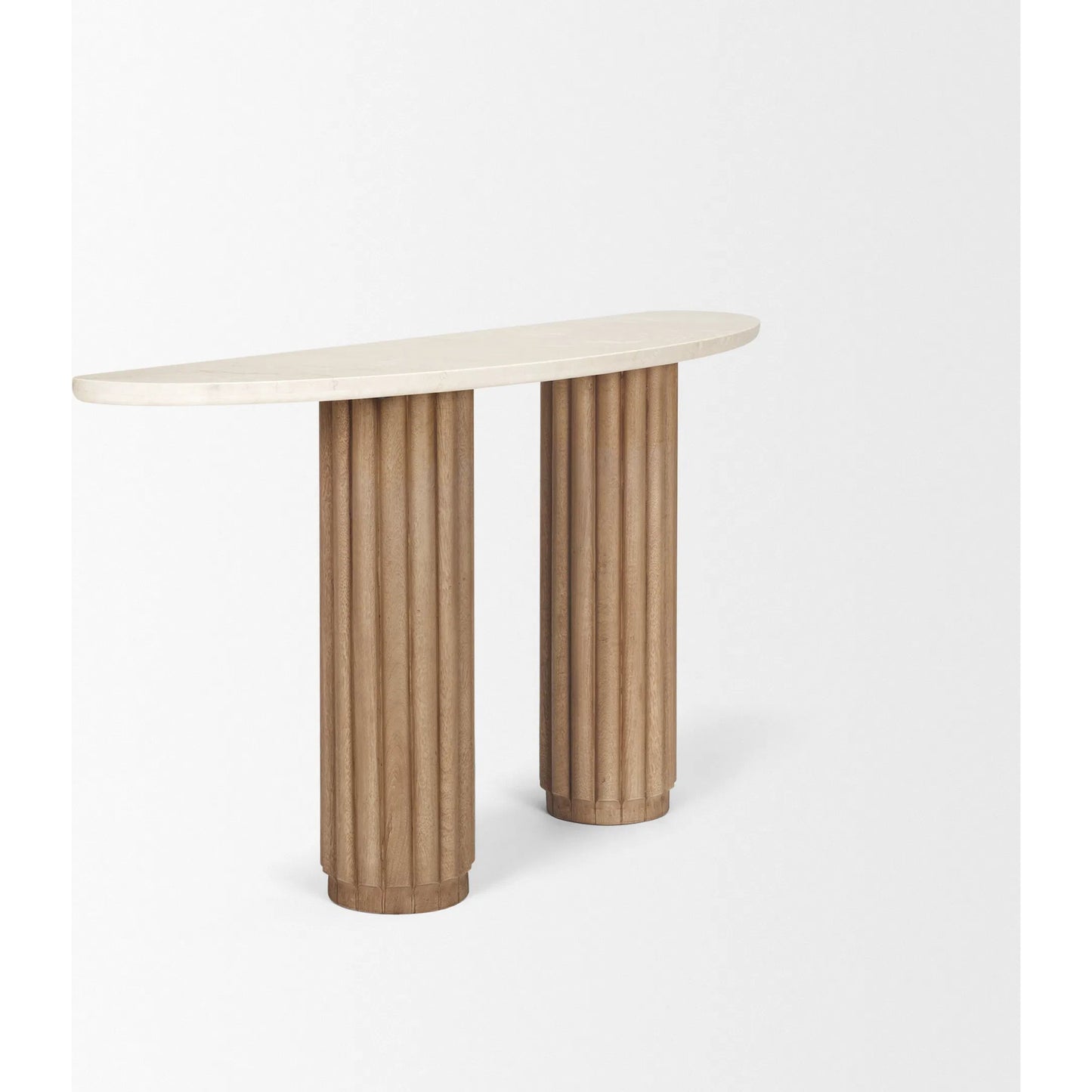 005 SI-2540760 | Additional Silo | Marbrello Console Table by Mercana in beige. Made from solid wood in a unique style.