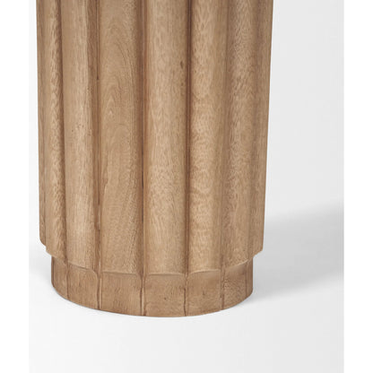 Marbrello Console Table by Mercana in beige. Made from solid wood in a unique style.