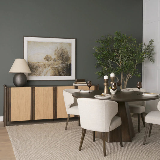 Bondi Sideboard by Mercana in dark brown. Made from solid wood in a unique style.
