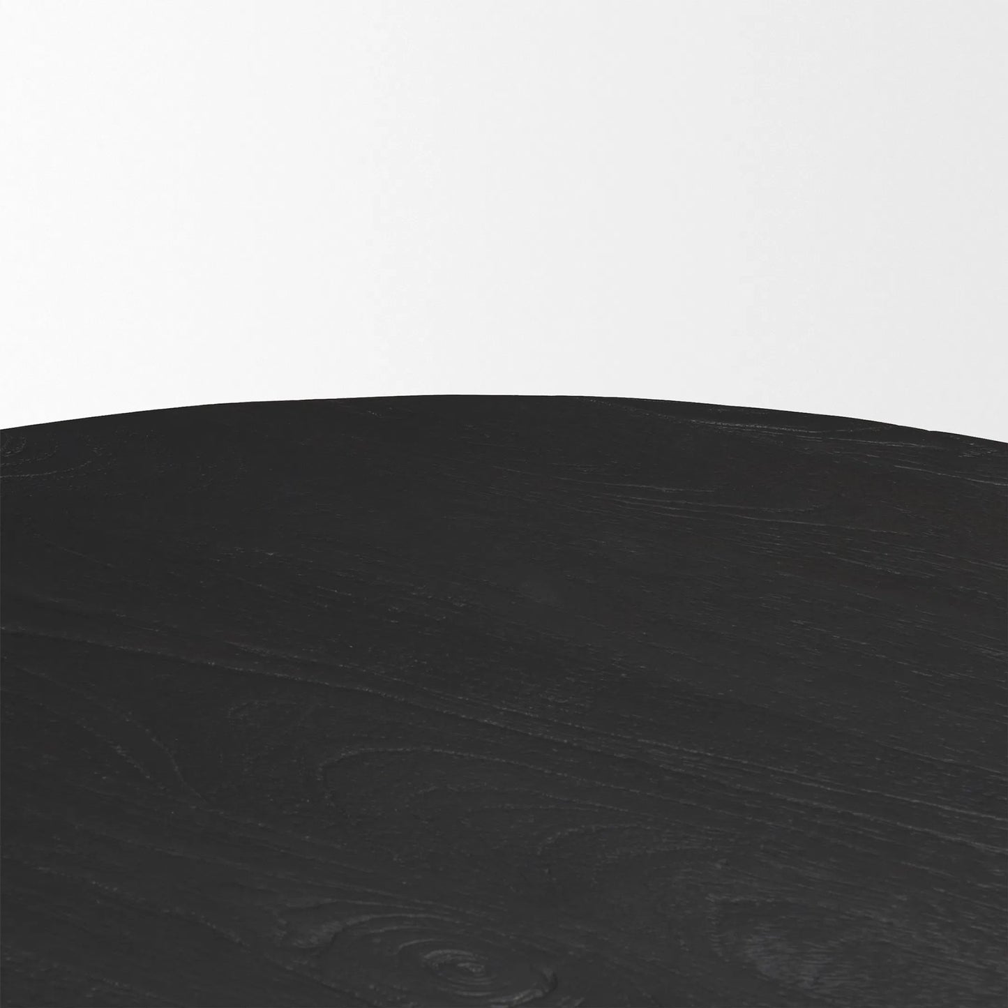 003 SI-2527744 | Closeup | Atlas 60" Dining Table by Mercana in black. Made from solid wood in a unique style.