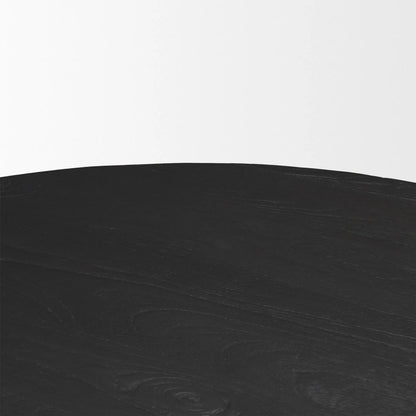 Atlas 60" Dining Table by Mercana in black. Made from solid wood in a unique style.
