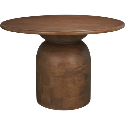 Atlas 42" Dining Table by Mercana in brown. Made from solid wood in a unique style.