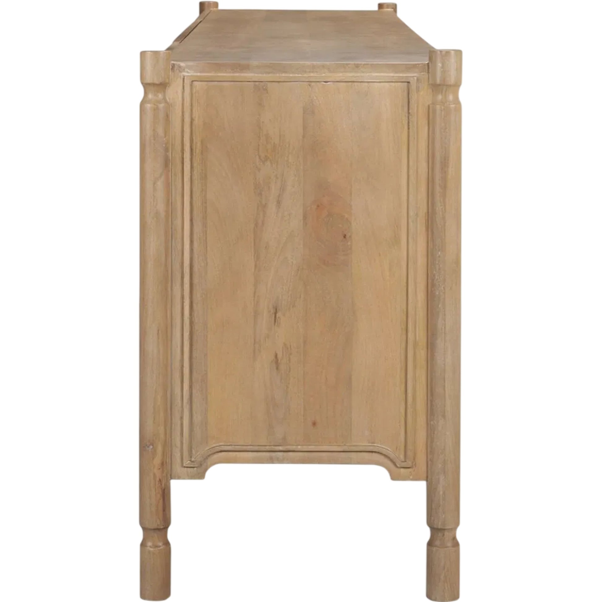 Phil Sideboard by Mercana in light brown. Made from solid wood in a unique style.