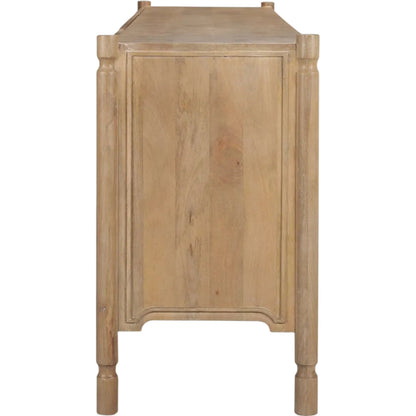 Phil Sideboard by Mercana in light brown. Made from solid wood in a unique style.
