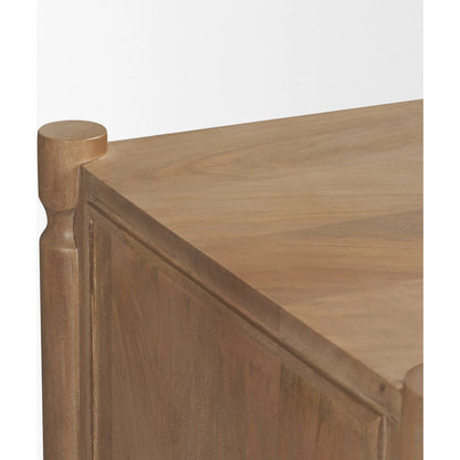 Phil Sideboard by Mercana in light brown. Made from solid wood in a unique style.