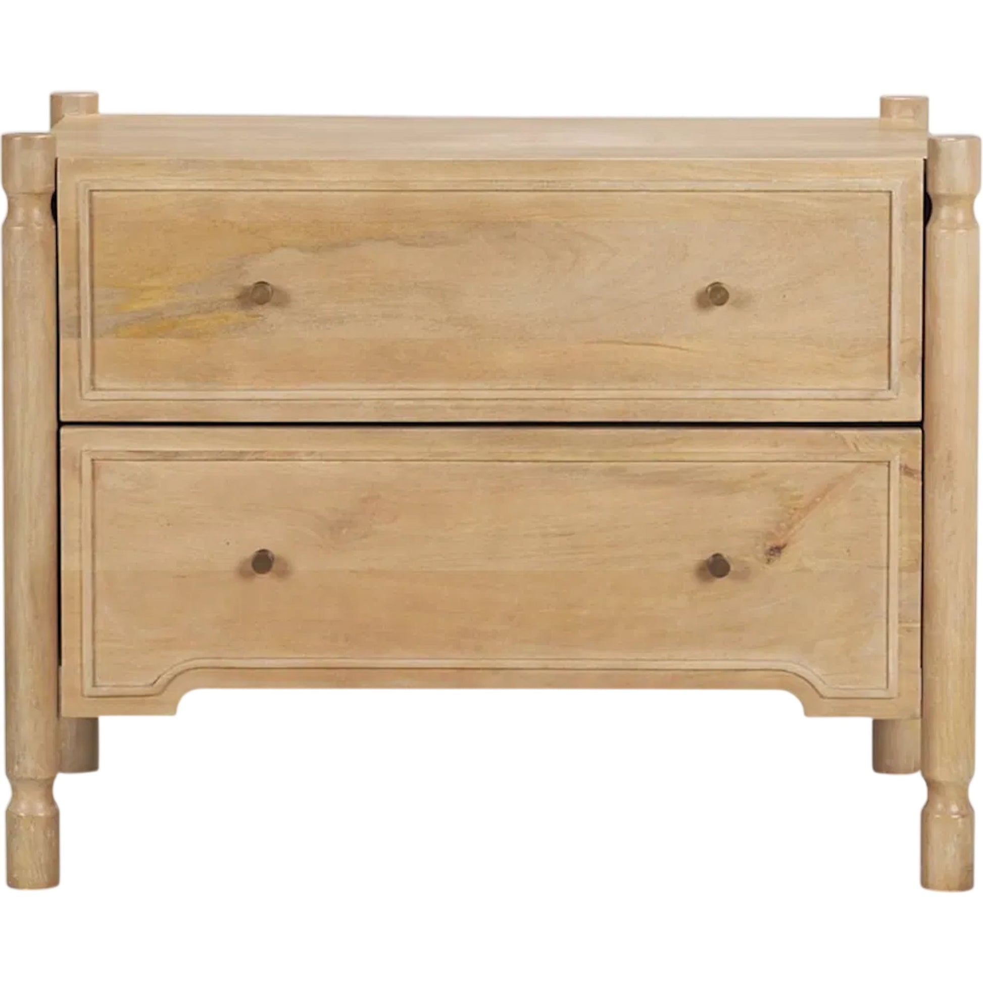 Phil Accent Cabinet by Mercana in brown. Made from solid wood in a unique style.