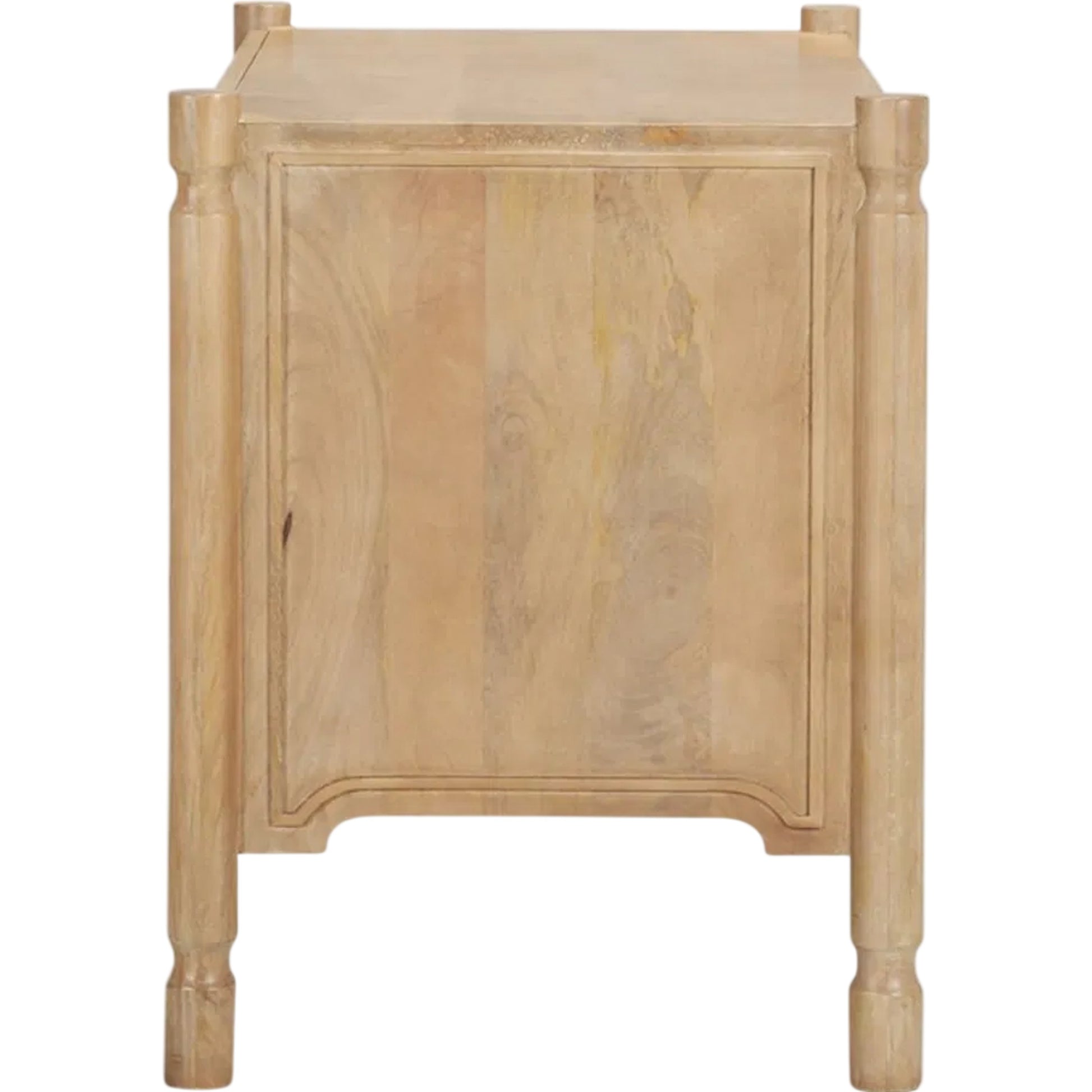 Phil Accent Cabinet by Mercana in brown. Made from solid wood in a unique style.