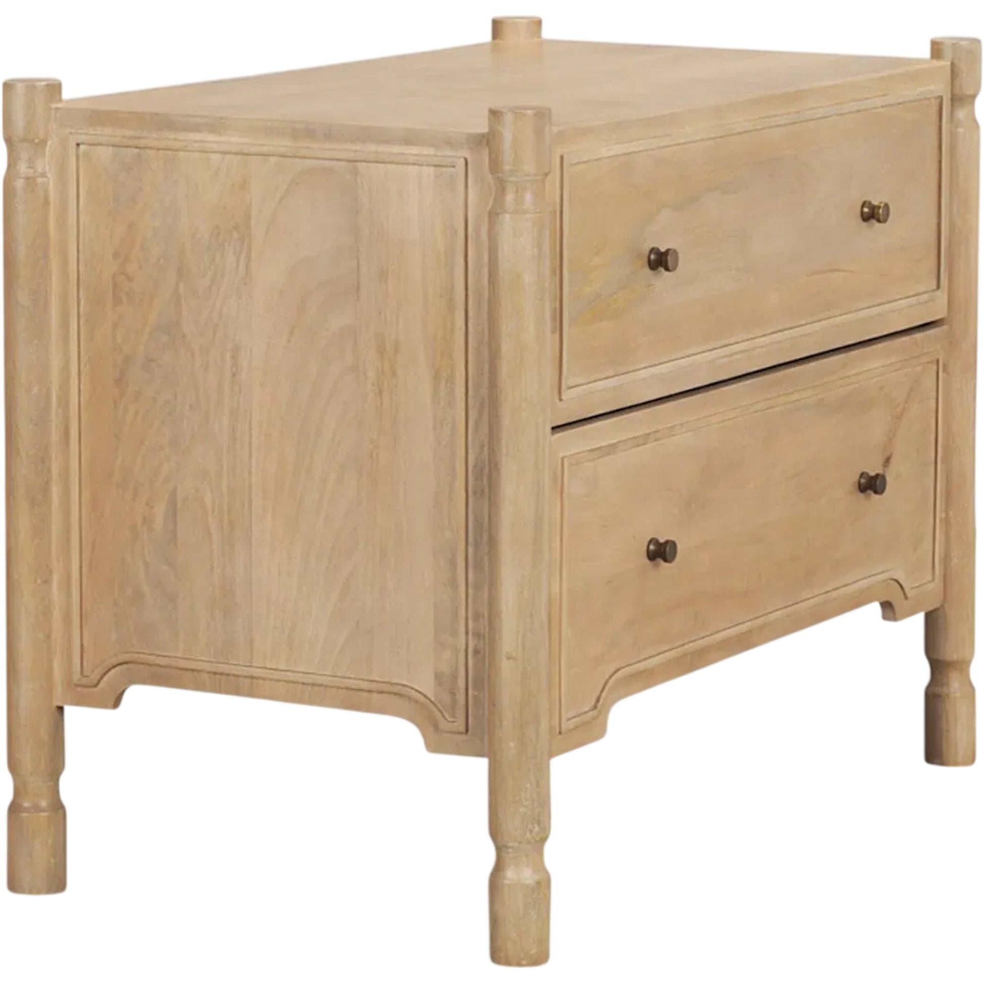 Phil Accent Cabinet by Mercana in brown. Made from solid wood in a unique style.