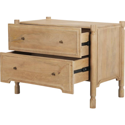 Phil Accent Cabinet by Mercana in brown. Made from solid wood in a unique style.