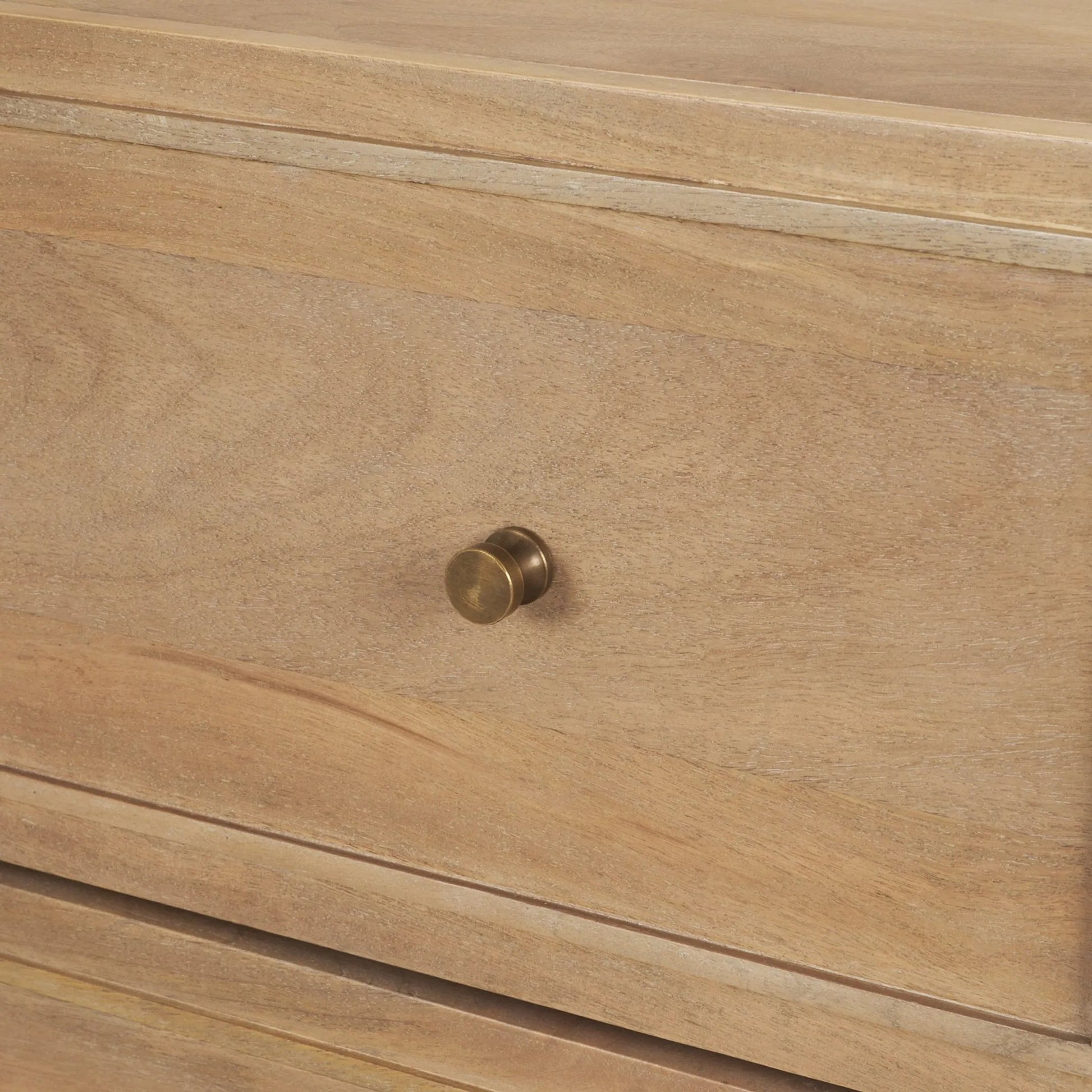 Phil Accent Cabinet by Mercana in brown. Made from solid wood in a unique style.