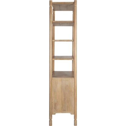 Phil Shelving Unit by Mercana in light brown. Made from solid wood in a unique style.
