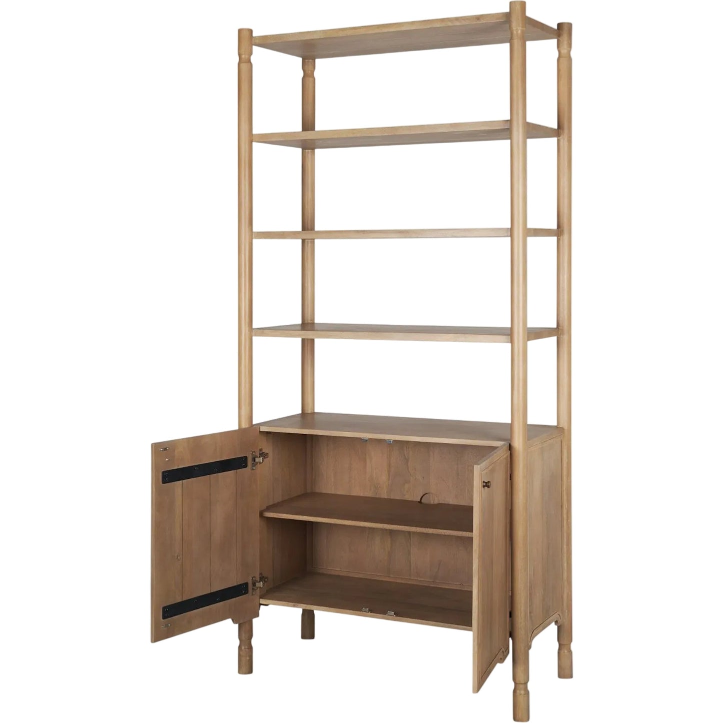 005 SI-2527763 | Additional Silo | Phil Shelving Unit by Mercana in light brown. Made from solid wood in a unique style.