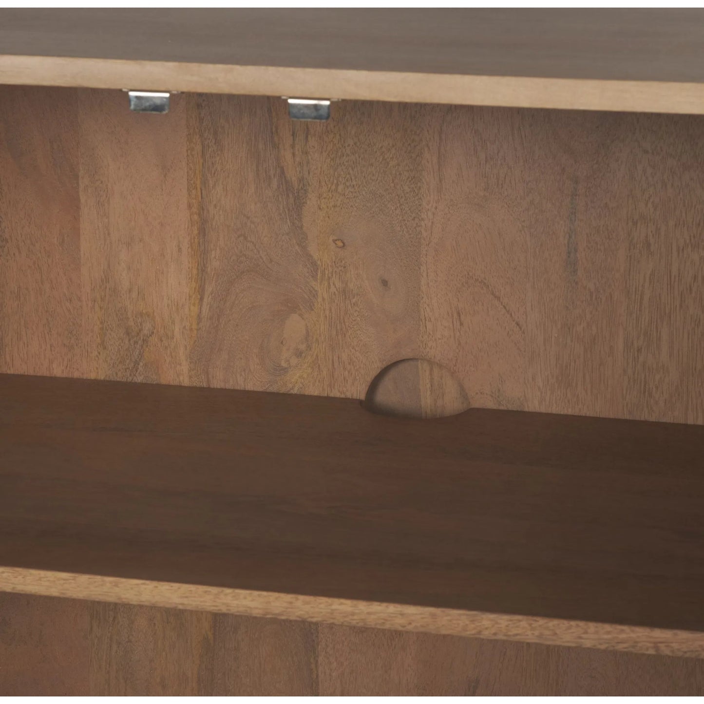 009 SI-2527763 | Closeup | Phil Shelving Unit by Mercana in light brown. Made from solid wood in a unique style.