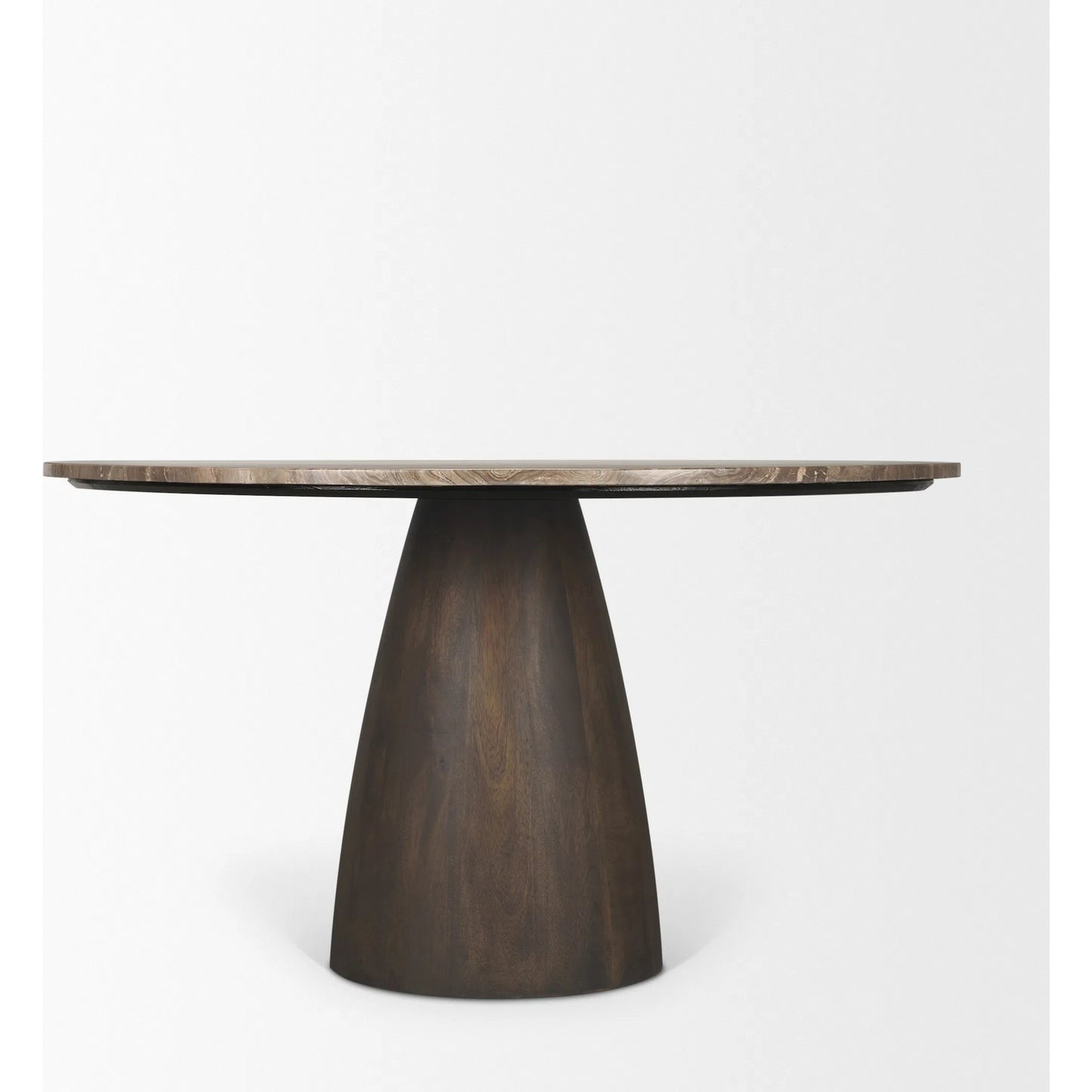 003 SI-2527742 | Additional Silo | Allyson 54" Dining Table by Mercana in brown. Made from solid wood, stone in a unique style.