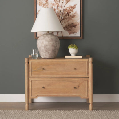 Phil Accent Cabinet by Mercana in brown. Made from solid wood in a unique style.