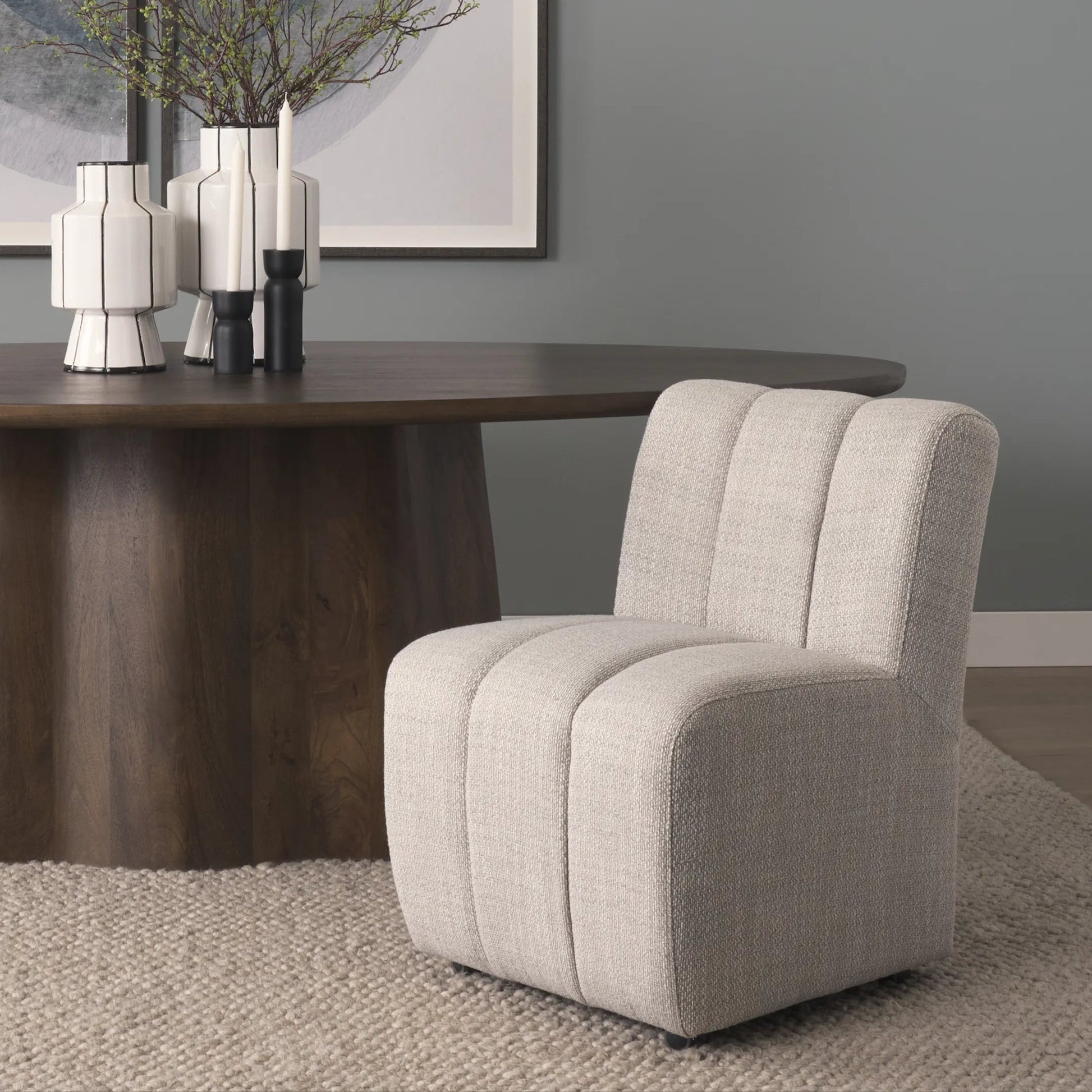 Wilkins Dining Chair by Mercana. Made from fabric in a unique style.