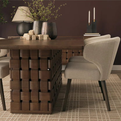 Trellyn Rectangular Dining Table by Mercana. Made from solid wood in a unique style.
