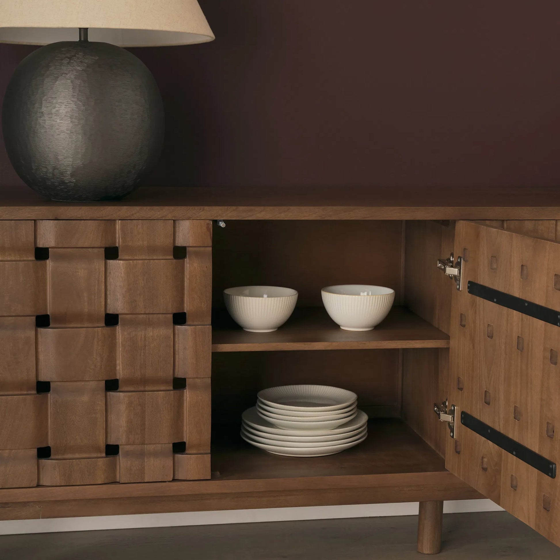 Trellyn Sideboard by Mercana. Made from solid wood in a unique style.