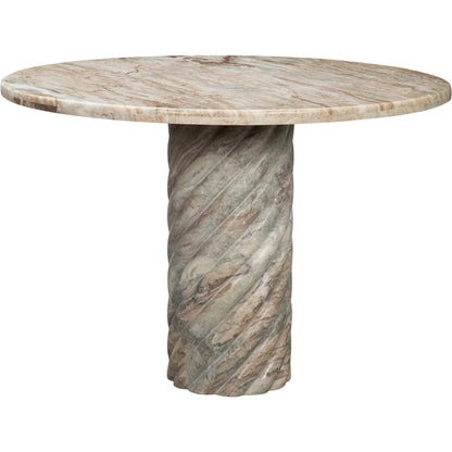 Ravello 42" Dining Table by Mercana in beige. Made from marble in a unique style.