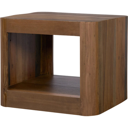 Dunmore Side Table by Mercana in brown. Made from solid wood in a unique style.