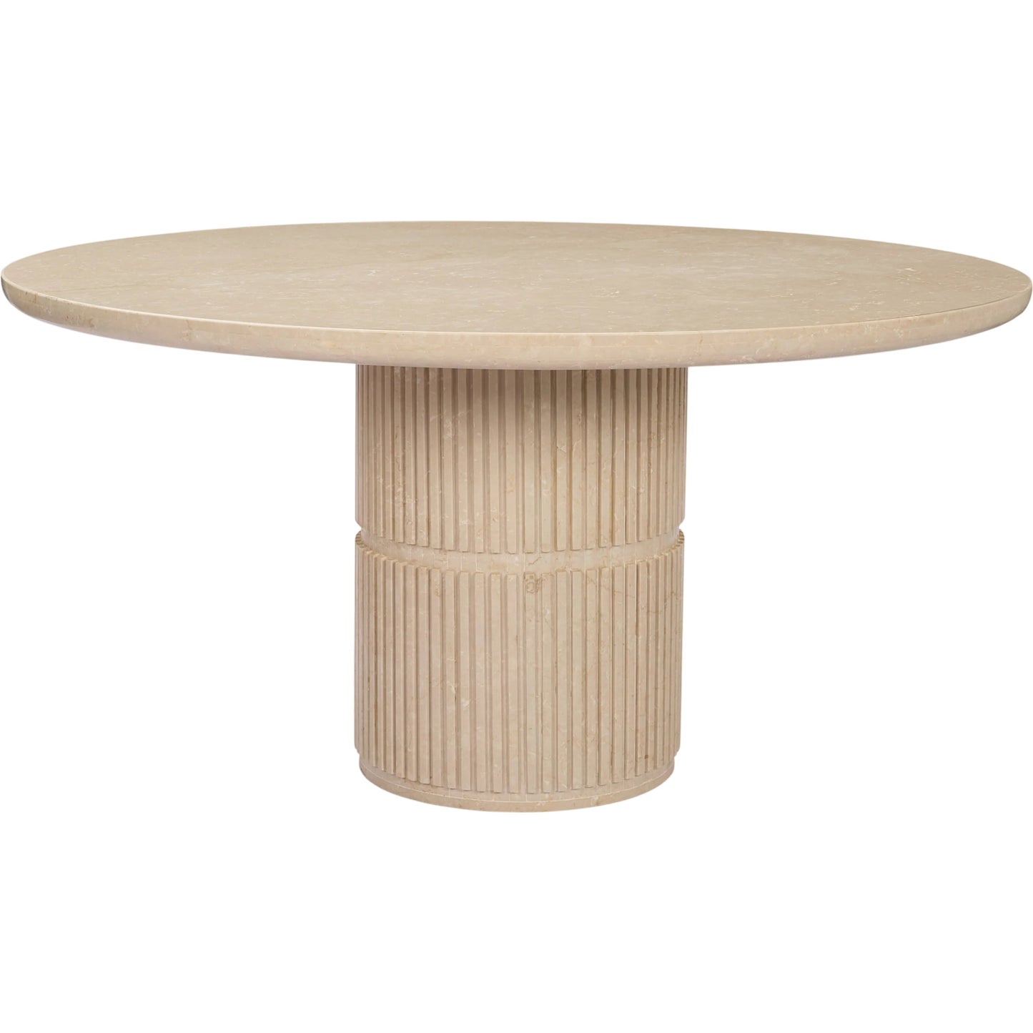 001 SI-2540794 | Primary Silo | Sorrano 59" Dining Table by Mercana in beige. Made from marble in a unique style.