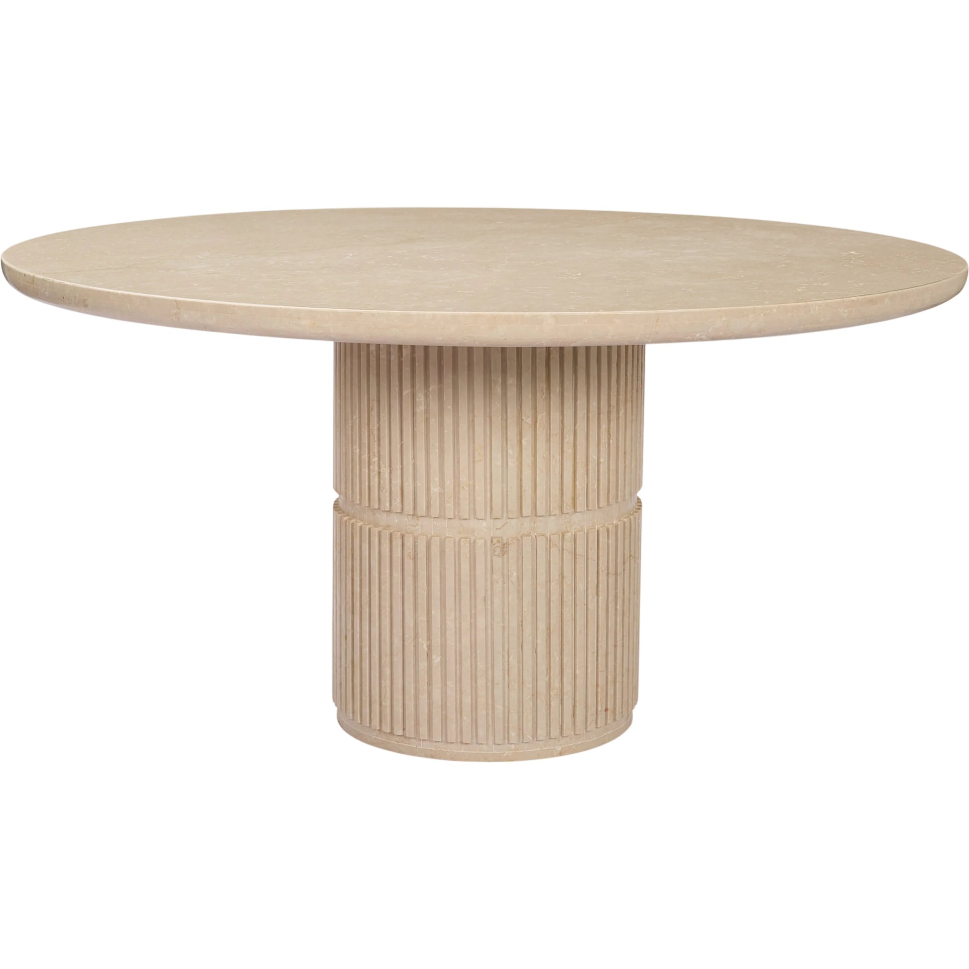 Sorrano 59" Dining Table by Mercana in beige. Made from marble in a unique style.
