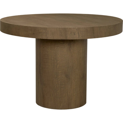 Lyonne 40" Round Dining Table by Mercana in brown. Made from wood in a unique style.