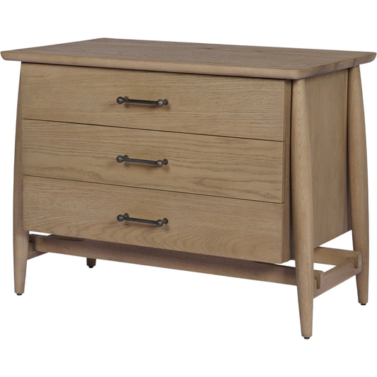 Hollis Nightstand by Mercana in brown. Made from manufactured wood in a unique style.