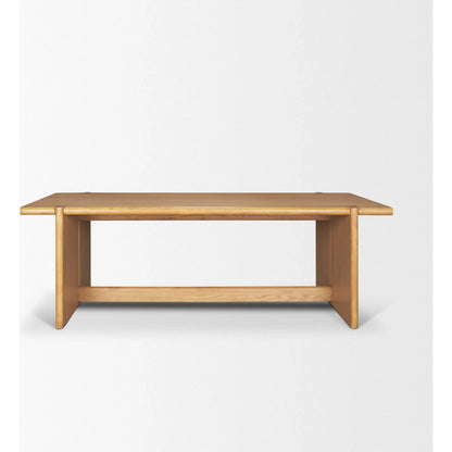 Rowan Rectangular Dining Table by Mercana in light brown. Made from manufactured in a unique style.