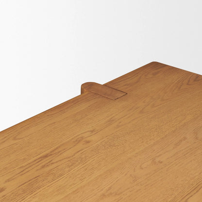 Rowan Rectangular Dining Table by Mercana in light brown. Made from manufactured in a unique style.