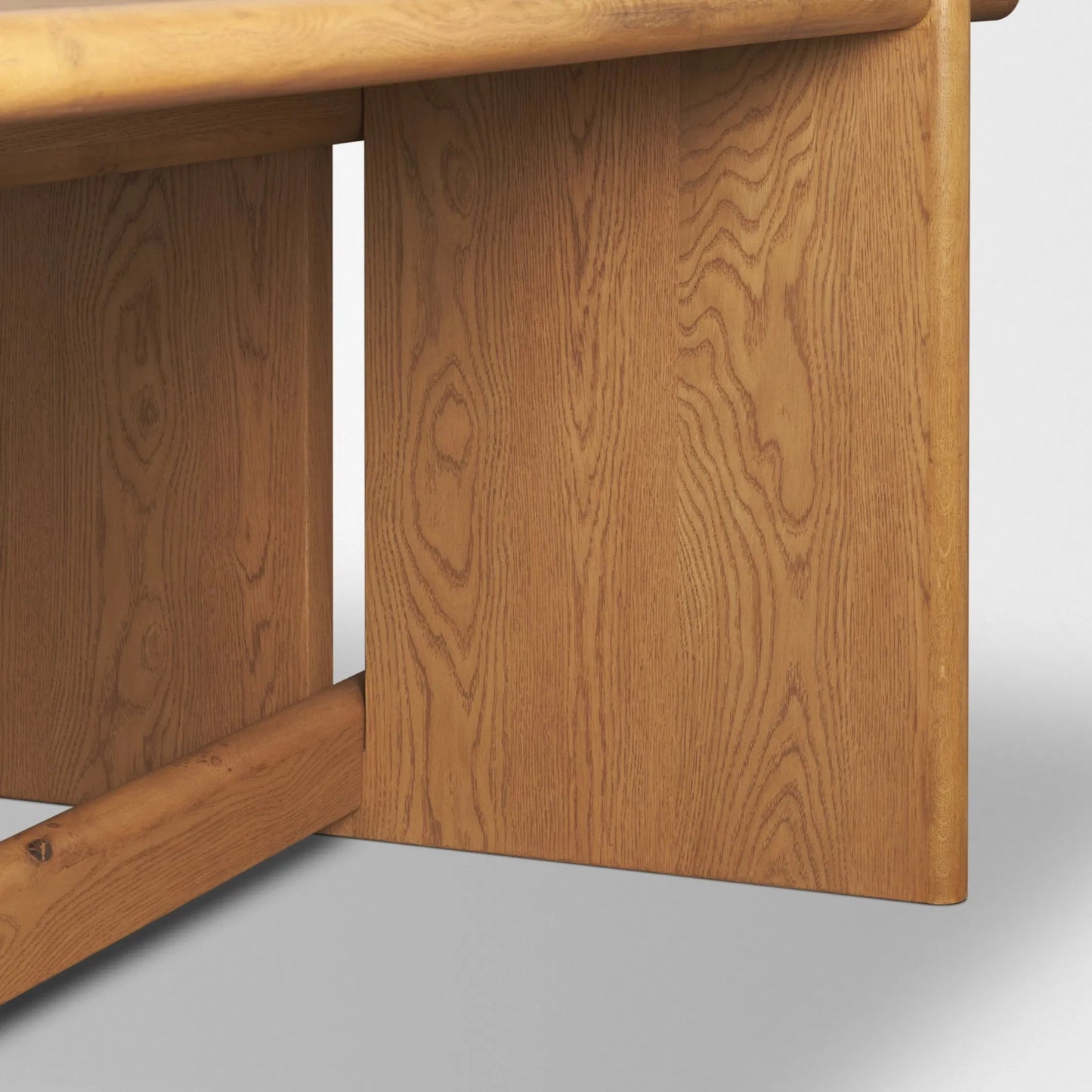 008 SI-2540781 | Closeup | Rowan Rectangular Dining Table by Mercana in light brown. Made from manufactured in a unique style.