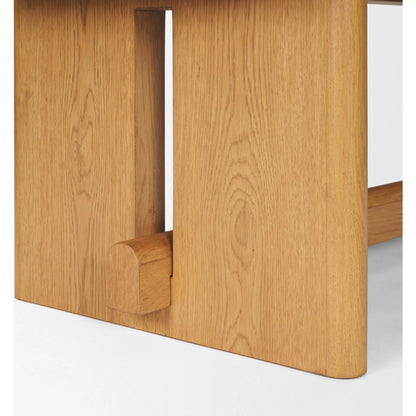 Rowan Bench by Mercana in brown. Made from manufactured wood in a unique style.