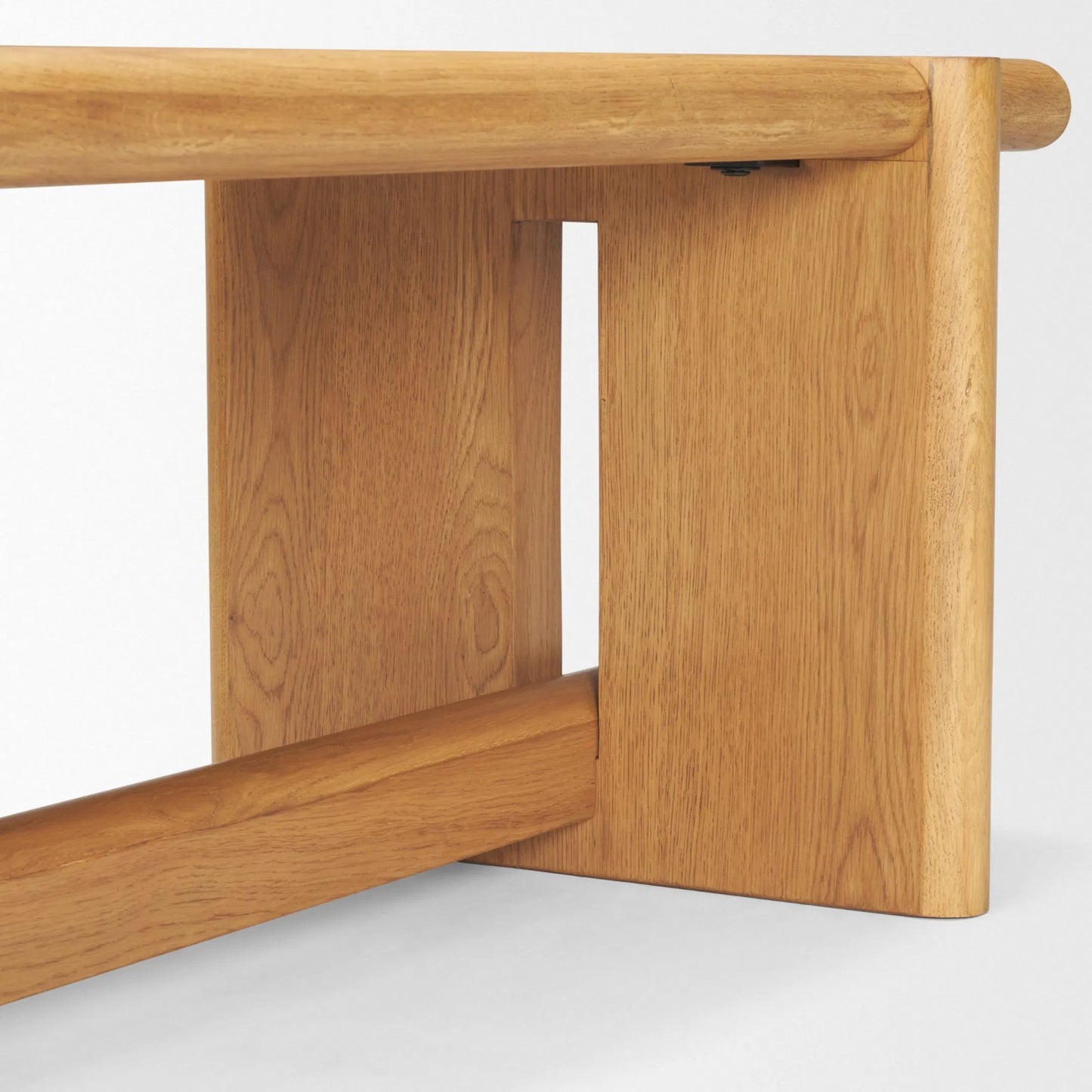 008 SI-2540780 | Closeup | Rowan Bench by Mercana in brown. Made from manufactured wood in a unique style.